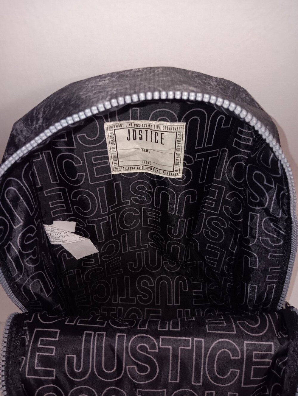 COLLECTION X by JUSTICE SILVER ZIPPERS TIE-DYE ADJUSTABLE STRAP BACKPACK - Picture 10 of 12